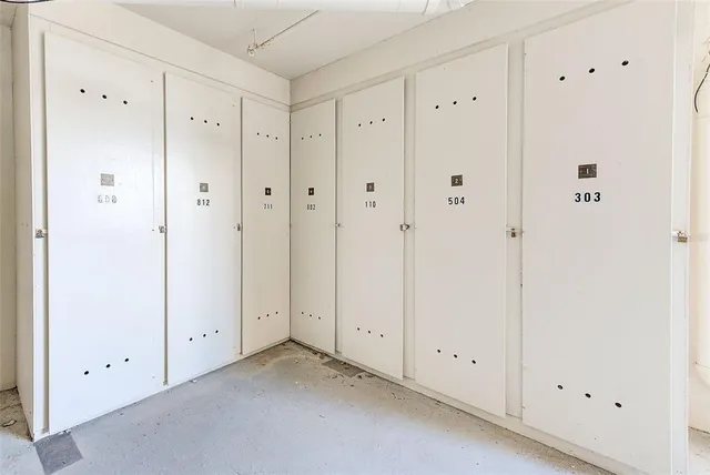 a view of a big yard with swimming pool and green space