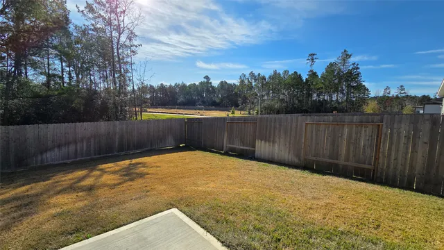 a view of a backyard