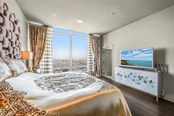 a room with furniture and a book shelf