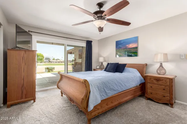 a view of a swimming pool with a lake view