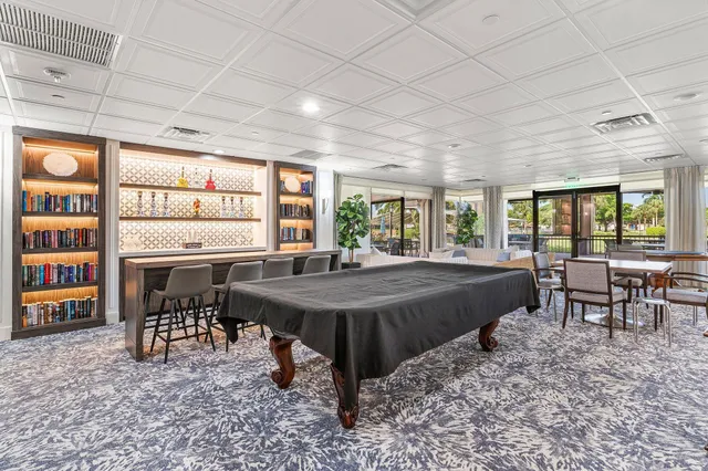 a dining room with furniture outdoor view and garden view
