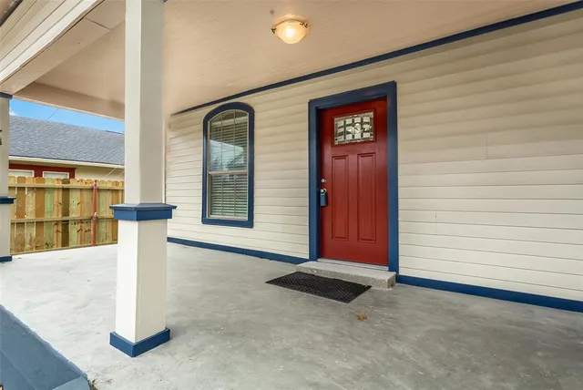 a front view of a house with entryway