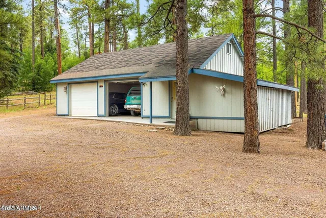 a house with trees in the background