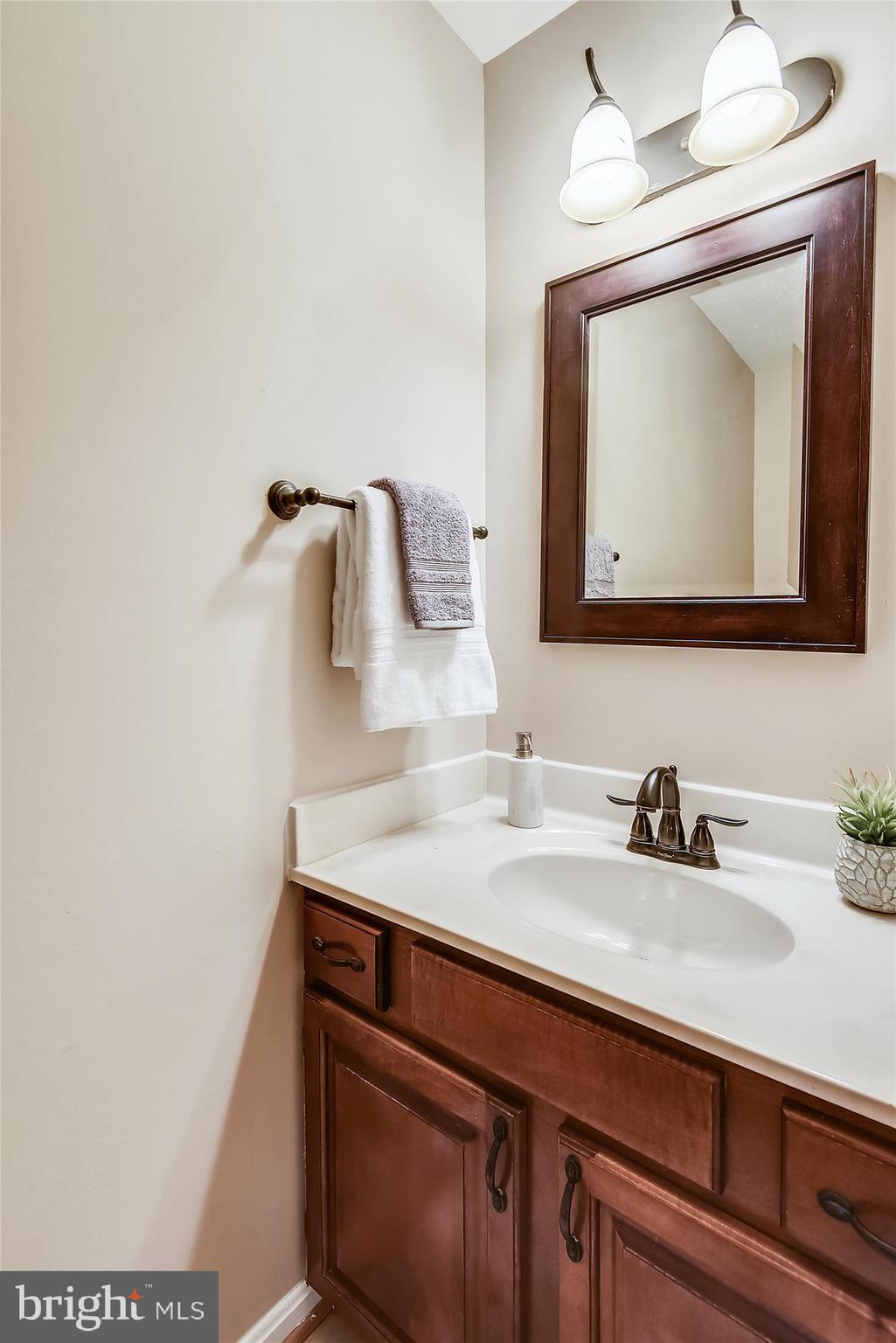 11874 Fawn Ridge Lane Reston, VA 20194 - Photo 29 of 75 a bathroom with a sink and a mirror