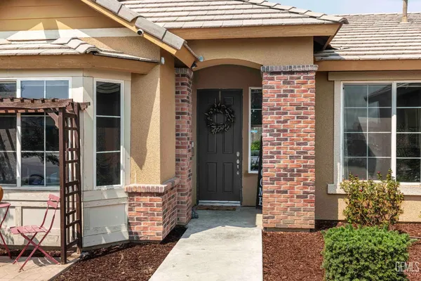 a front view of a house with a shower