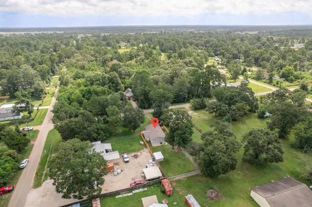 an aerial view of multiple house