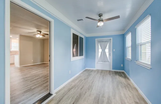 a view of livingroom with hardwood floor and window