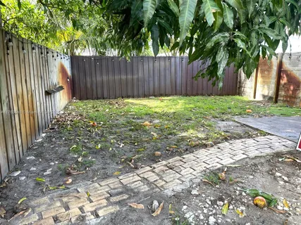 a backyard of a house