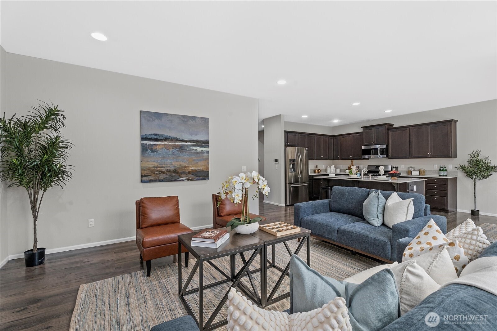 9901 13th Street Southeast Lake Stevens, WA 98258 - Photo 6 of 37 a living room with furniture and a wooden floor