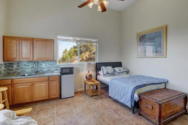 a view of backyard of the house