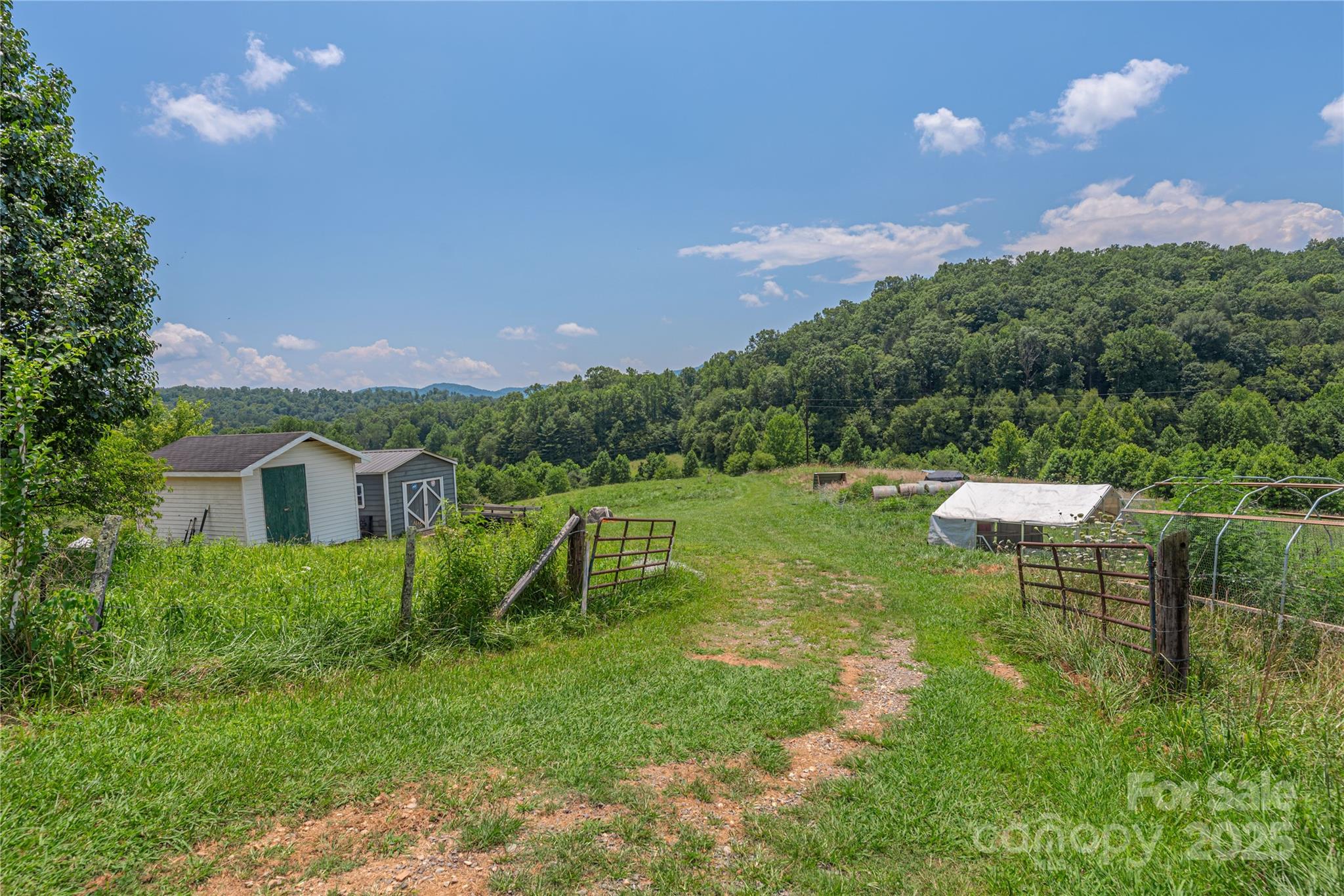 1304 Souther Road Old Fort, NC 28762 - Photo 30 of 48 a view of a house with a yard and a garden