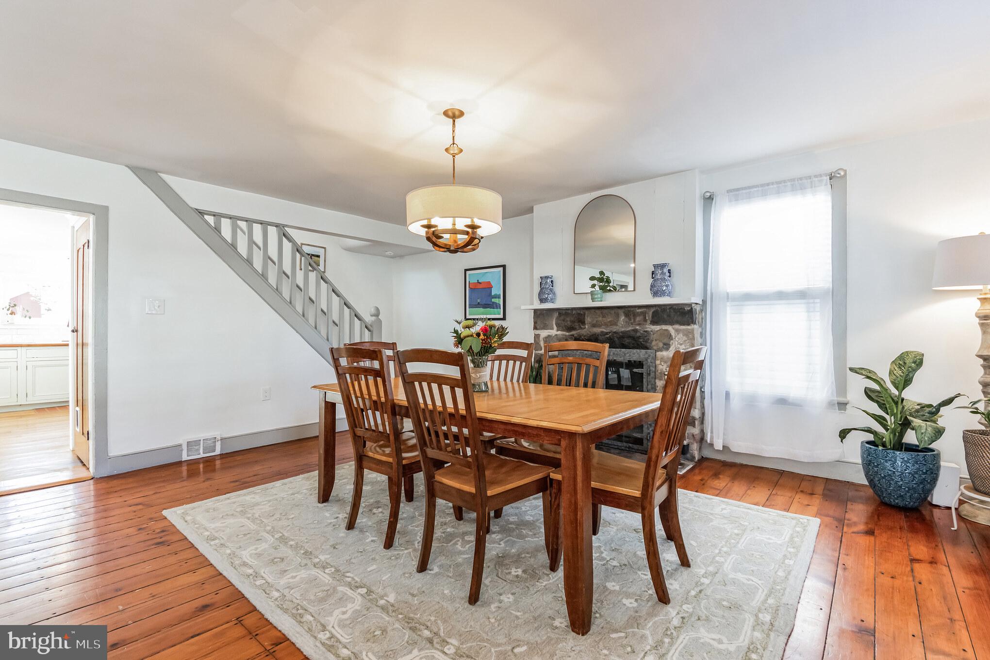 1824 Forest Grove Road Furlong, PA 18925 - Photo 7 of 29 Dining area with wood burning fireplace