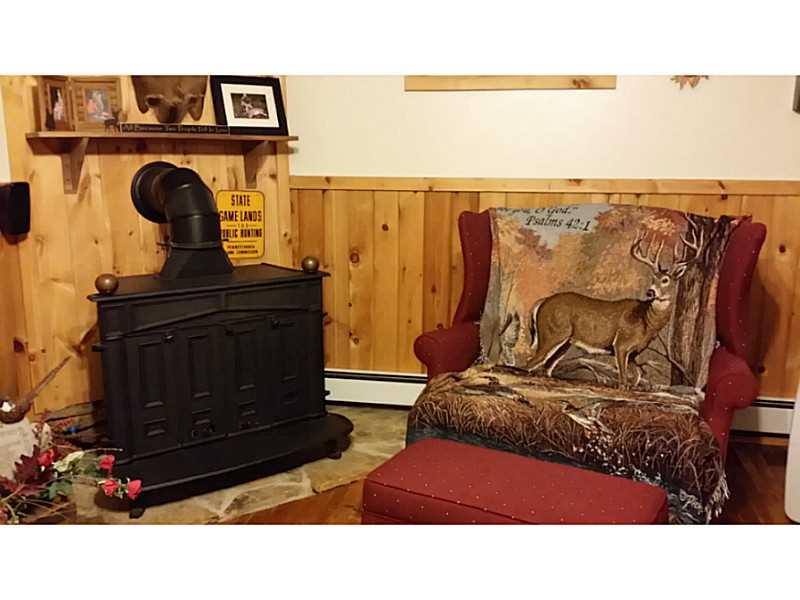 279 Alwine Road Boswell, PA 15531 - Photo 24 of 25 Family Room. Cozy up to the Ben Franklin!