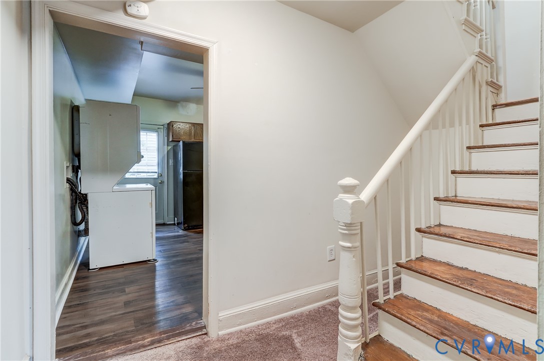 818 Spring Street Richmond, VA 23220 - Photo 9 of 28 a view of entryway and hall with wooden floor