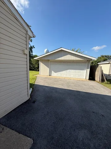 a view of backyard of house