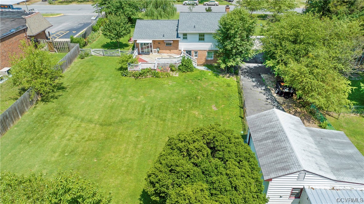 800 Adkins Road Chesterfield, VA 23236 - Photo 31 of 37 an aerial view of a house with a yard basket ball court and outdoor seating