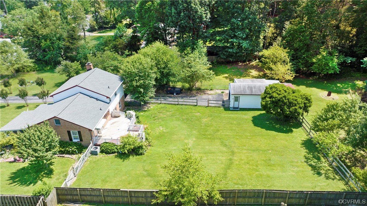 800 Adkins Road Chesterfield, VA 23236 - Photo 32 of 37 an aerial view of a house with yard swimming pool and outdoor seating