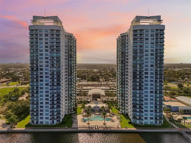 a view of a building with a city view