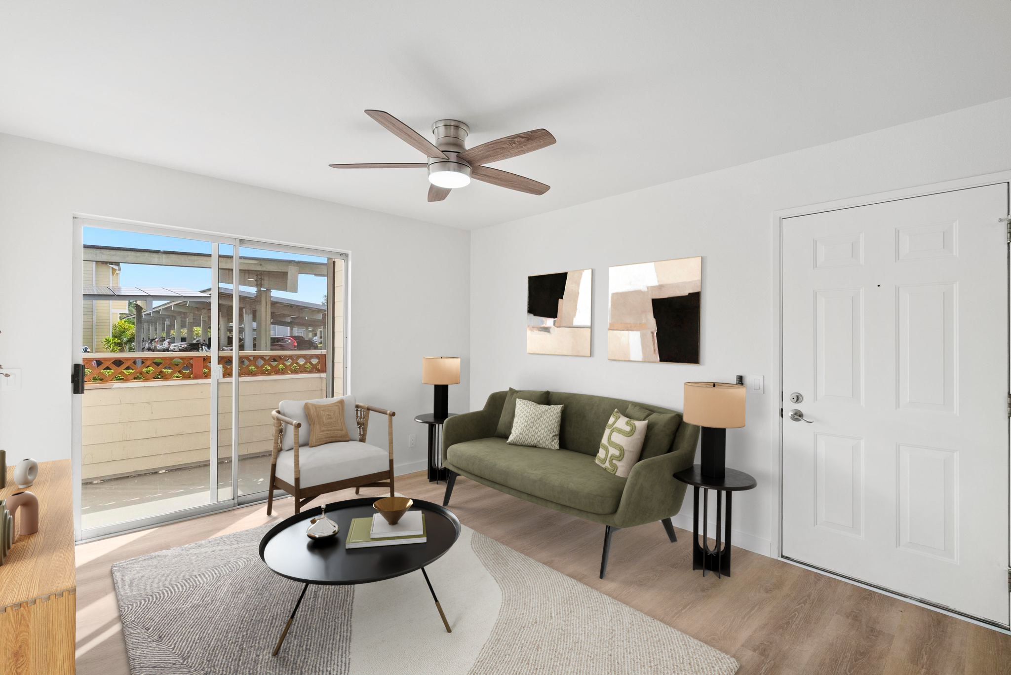 68-3831 Lua Kula Street, Unit E102 Waikoloa, HI 96738 - Photo 5 of 26 a living room with furniture and a large window