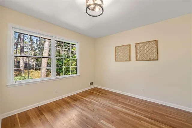 an empty room with a window