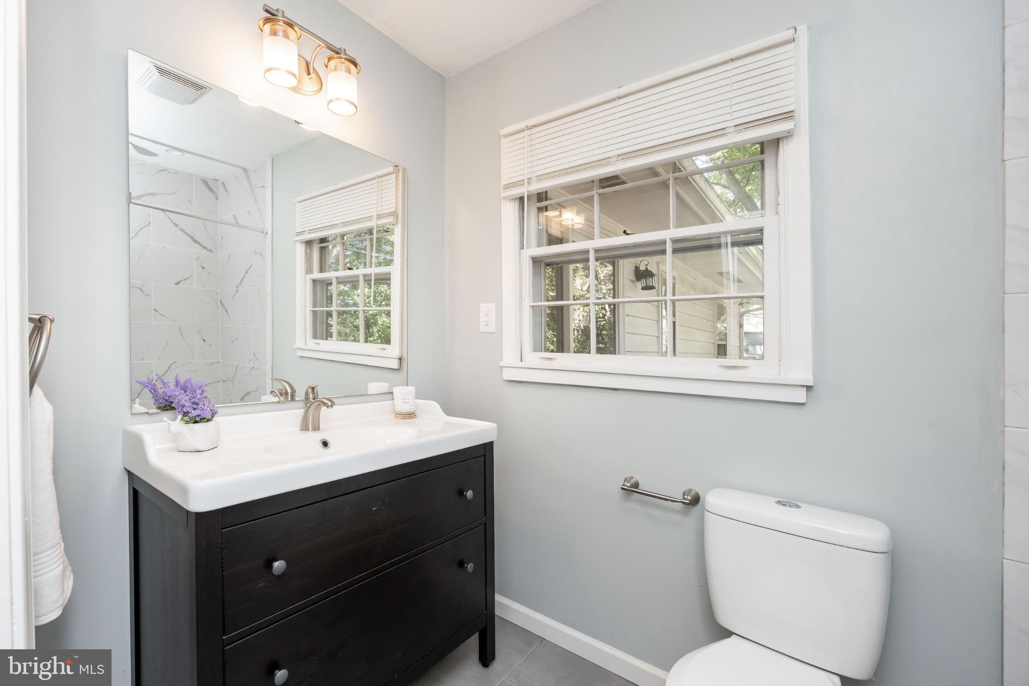 1105 Middleneck Drive Salisbury, MD 21804 - Photo 13 of 38 a bathroom with a toilet sink and mirror