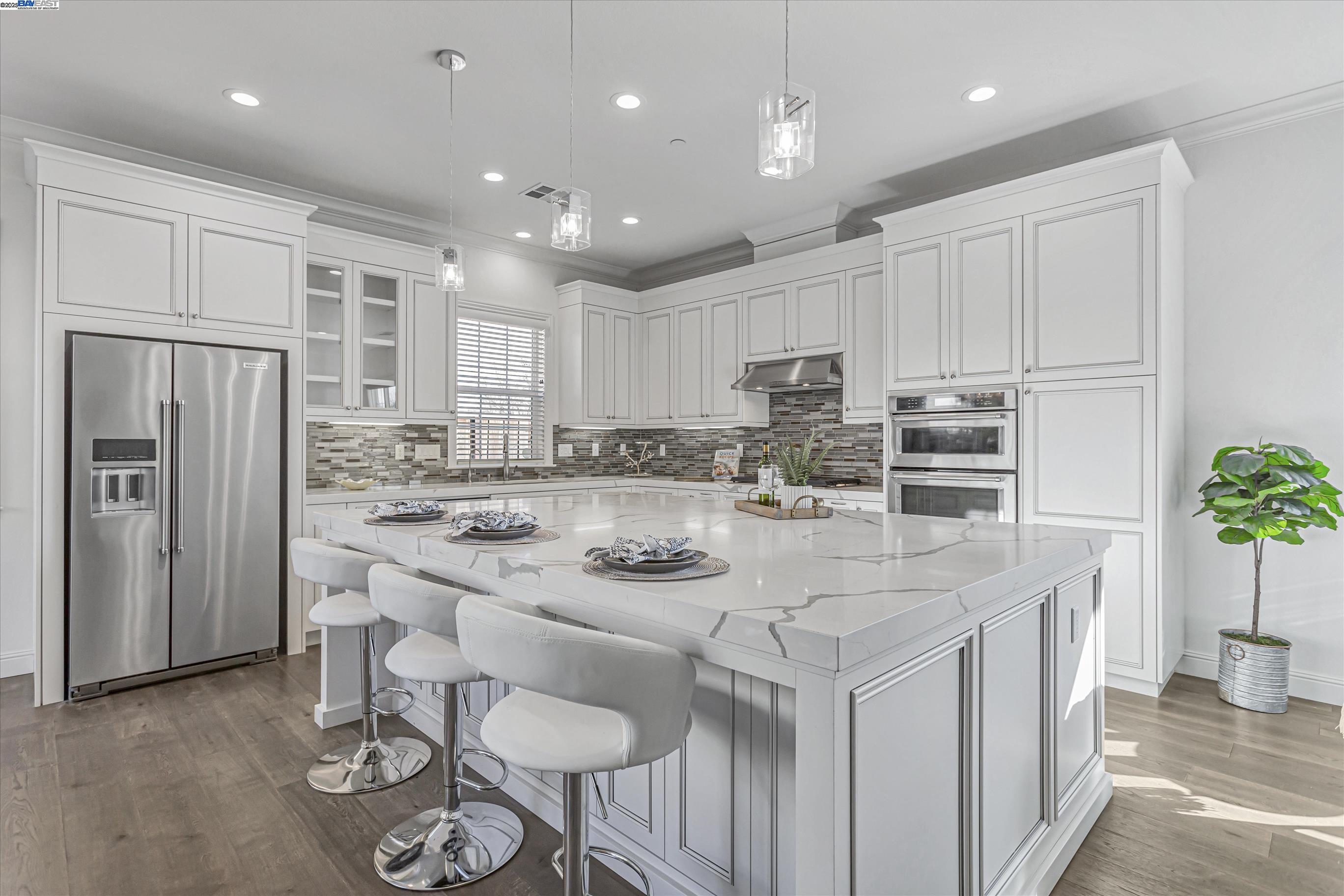 913 South Monarch Road San Ramon, CA 94582 - Photo 1 of 1 a kitchen with stainless steel appliances granite countertop a sink and a refrigerator