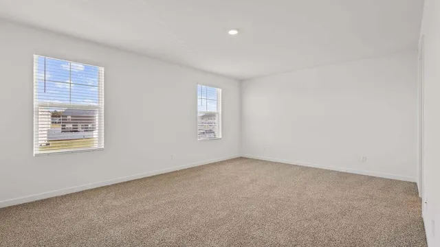 an empty room with a window