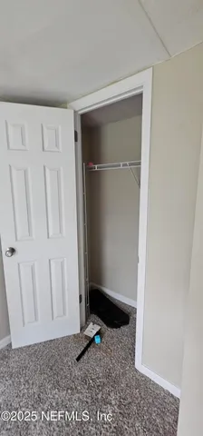 a view of wooden door