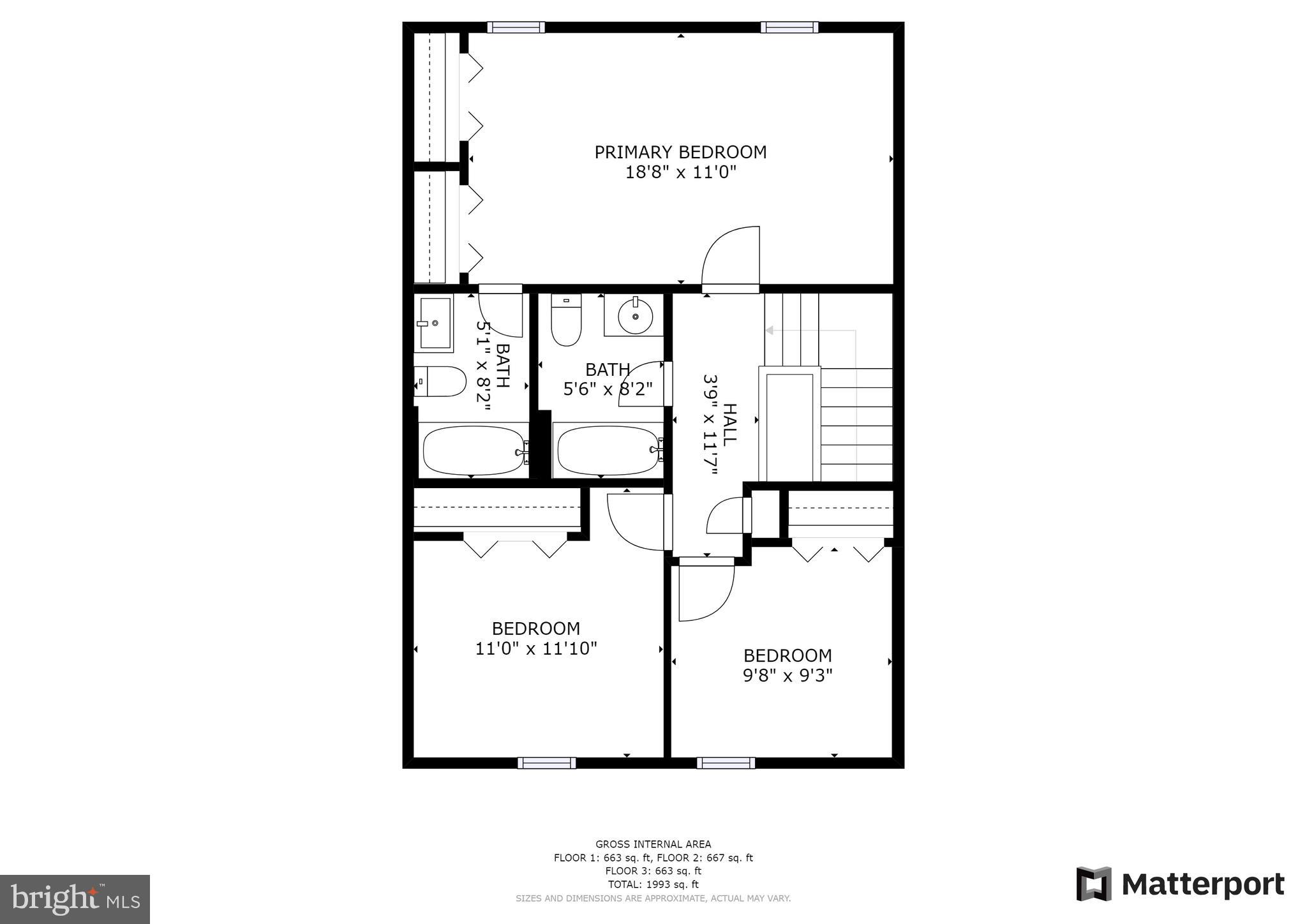 7419 Spring Tree Drive Springfield, VA 22153 - Photo 20 of 22 Upper-level floor plan