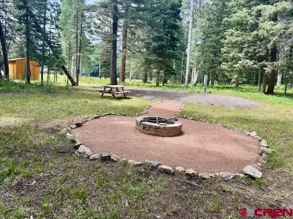 a view of a house with large trees and a large tree