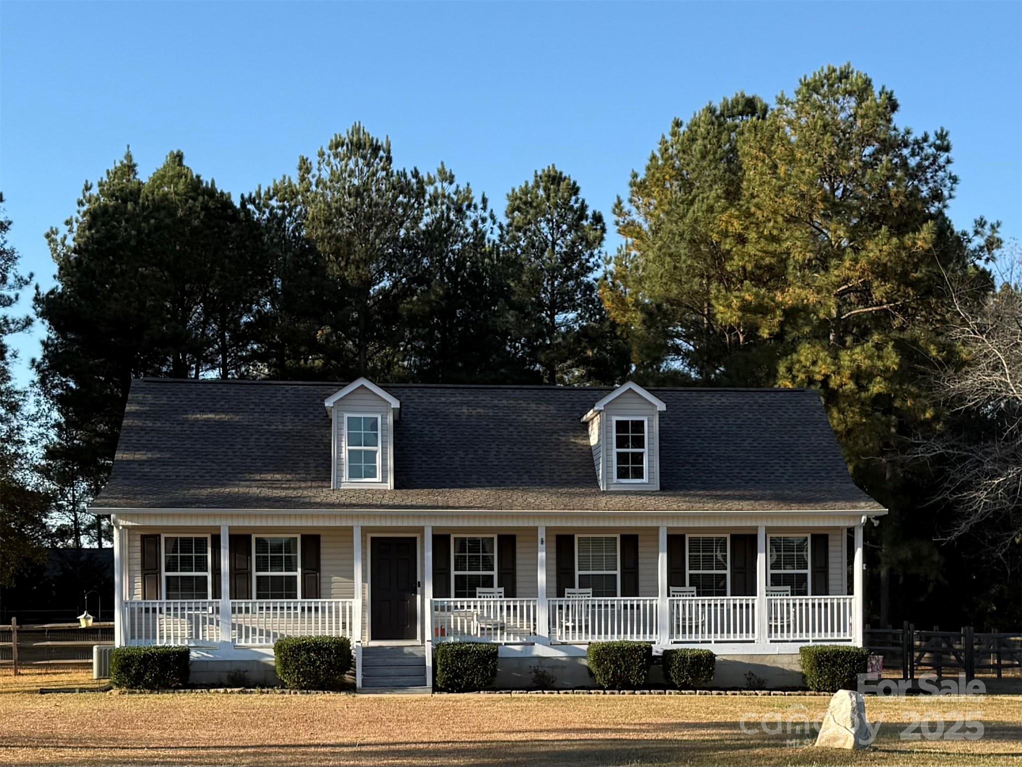 front view of a building with a yard