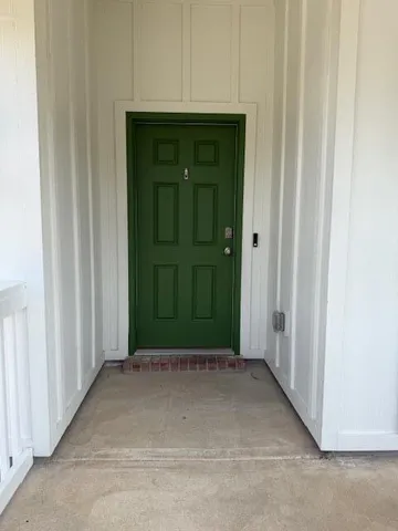 a view of front door