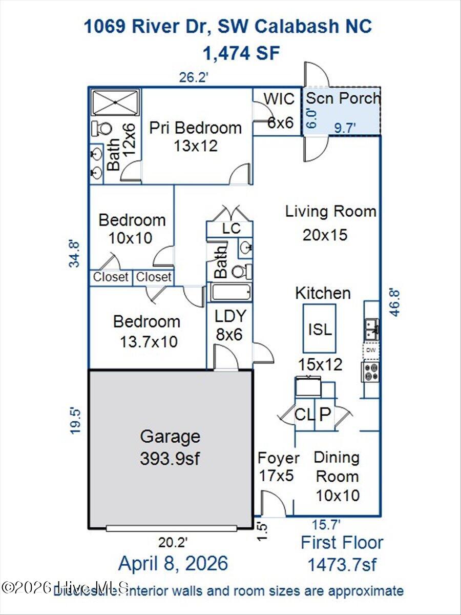 1069 River Drive Southwest Calabash, NC 28467 - Photo 75 of 75 Floor Plan