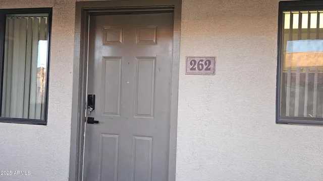 a view of front door