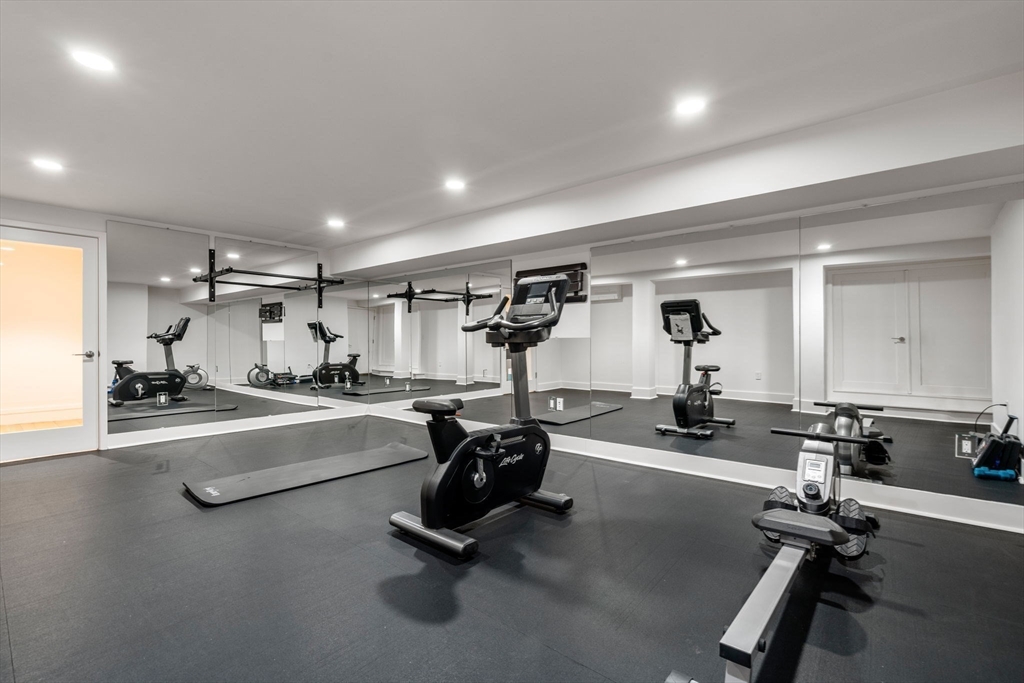 33 Leicester Street Brookline, MA 02445 - Photo 25 of 38 a view of a room with gym equipment