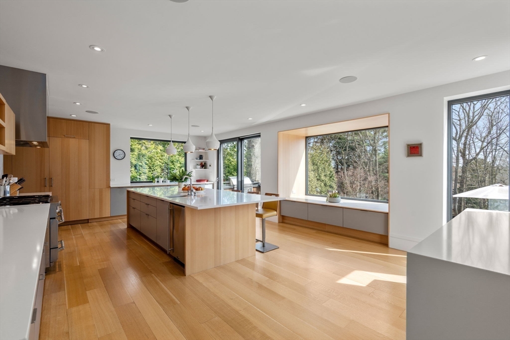 33 Leicester Street Brookline, MA 02445 - Photo 5 of 38 a living room with furniture and a large window
