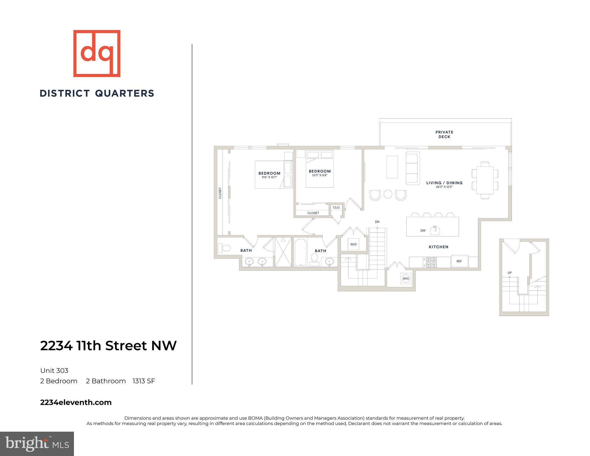 2234 11th Street Northwest, Unit 303 Washington, DC 20001 - Photo 23 of 23 Unit 303 Floor Plan