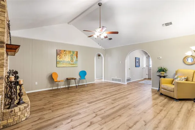 a view of livingroom with furniture and wooden floor