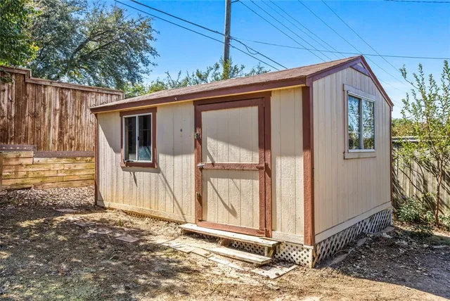 a backyard of a house