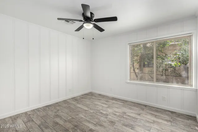 an empty room with a window