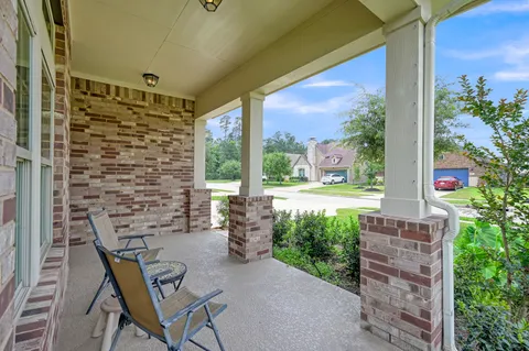 a view of an outdoor seating area
