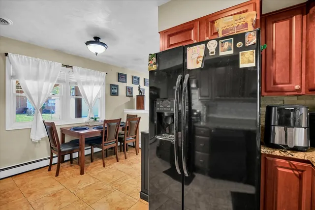 a view of porch with seating space