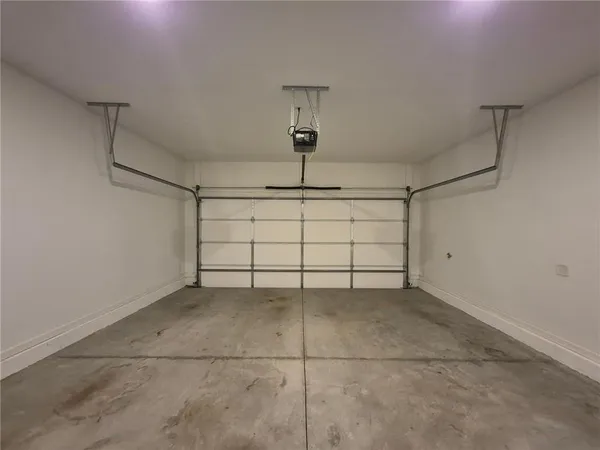 a view of a garage
