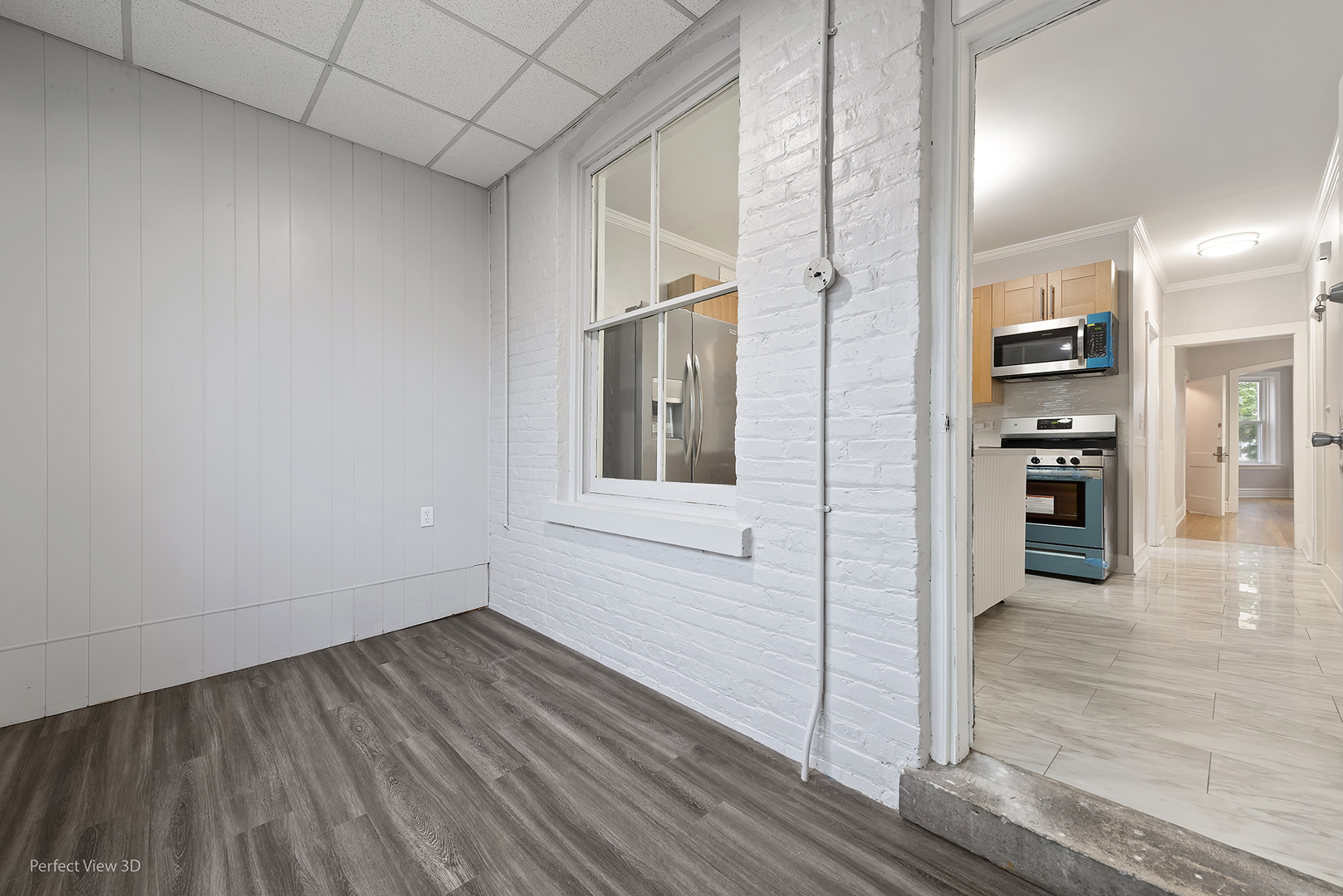 2108 Highland Avenue Berwyn, IL 60402 - Photo 14 of 32 a view of a hallway with wooden floor and closet