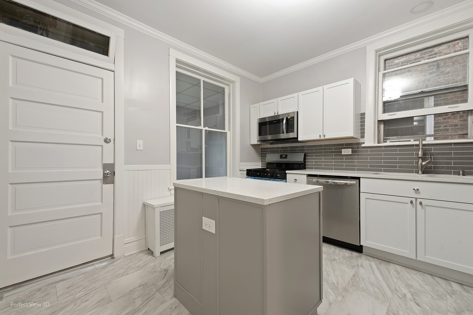 2108 Highland Avenue Berwyn, IL 60402 - Photo 9 of 32 a kitchen with a stove microwave and sink