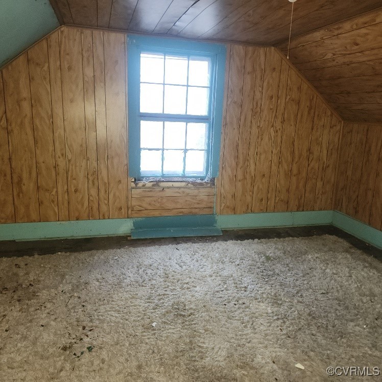 116 Ruffin Street Emporia, VA 23847 - Photo 23 of 23 Bonus room with wooden ceiling, wood walls, and va
