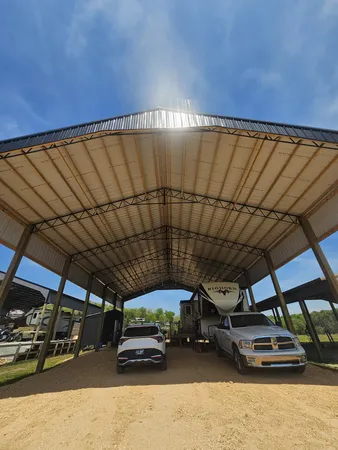 a front view of a house with a area