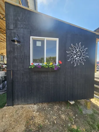 a backyard of a house