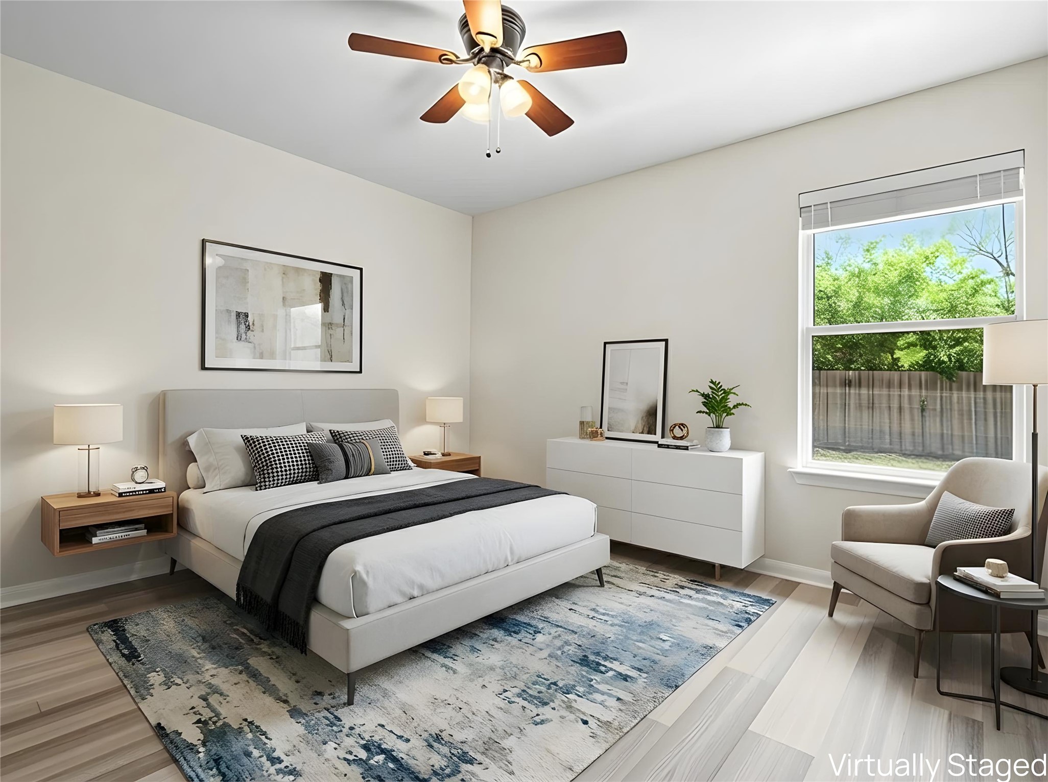 429 Falcon Lane Leander, TX 78641 - Photo 18 of 27 a bedroom with a large bed couch and a window