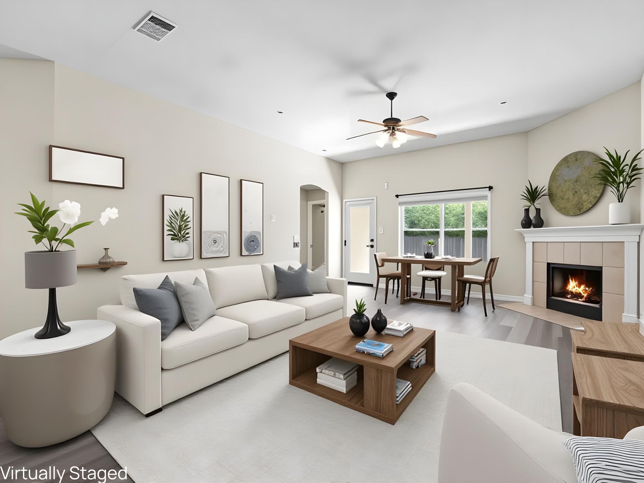 429 Falcon Lane Leander, TX 78641 - Photo 6 of 27 a living room with furniture and a fireplace